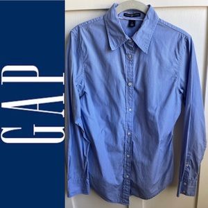 Gap Blue Cotton Button Down Shirt